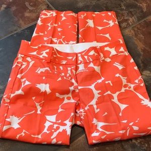 Orange Floral Pants